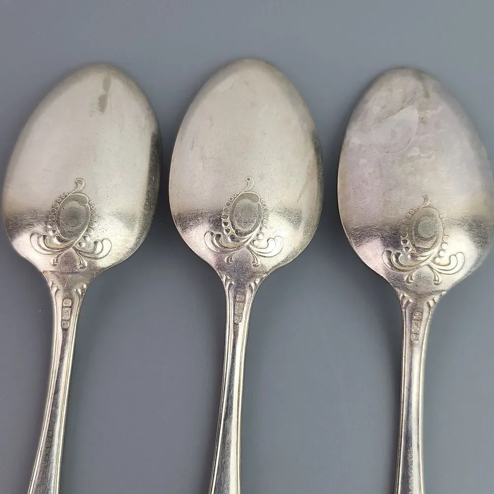 Towle Mfg Co. Pattern 1888 Silverplate Serving Spoon 3 Piece Engraved letter D